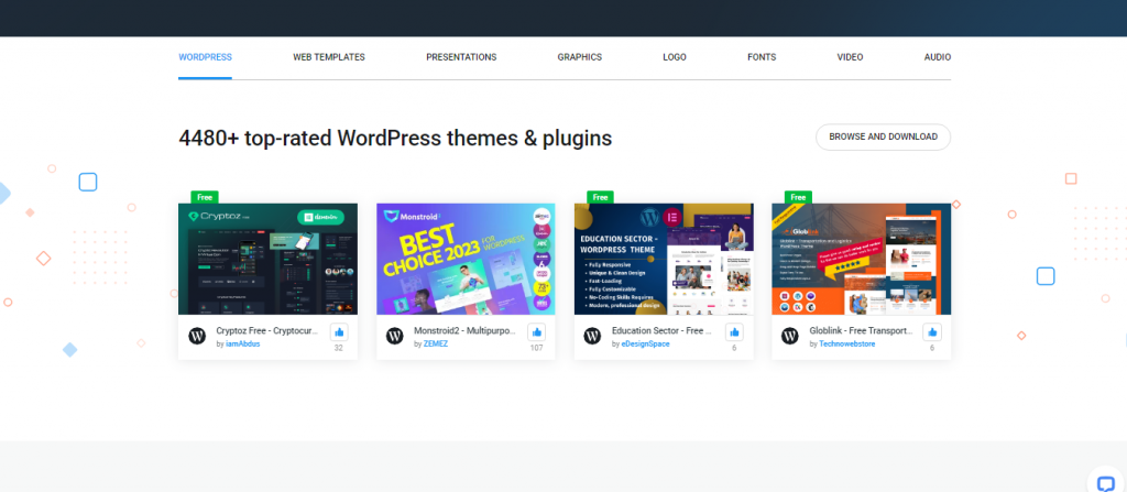 MonsterOne themes & plugins